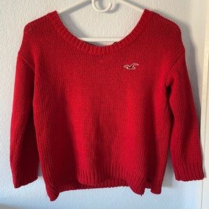Cute red Hollister cropped sweater